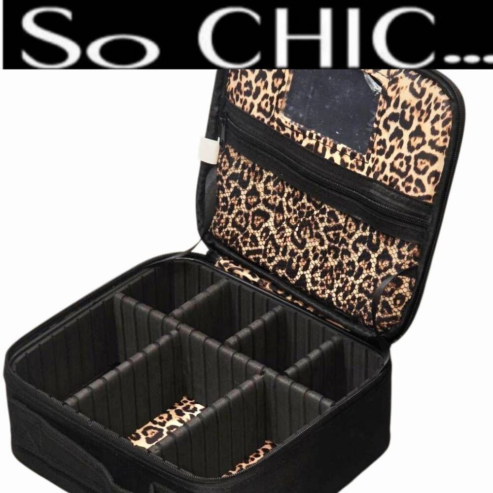 So Chic Travel Case w/Adjustable Dividers- Black